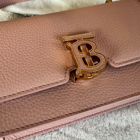 🖤SOLD🖤 NWT Burberry Mini TB Leather Shoulder Bag DUSKY PINK - Picture 7 of 12